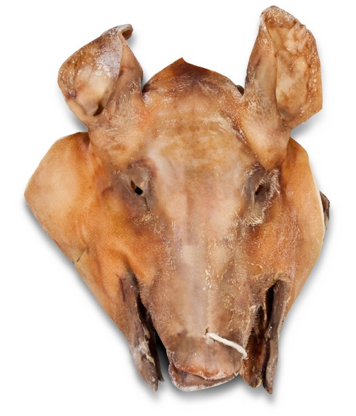Imagen de una cachucha o cabeza de cerdo de embutidos suarna